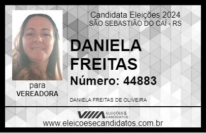 Candidato DANIELA FREITAS 2024 - SÃO SEBASTIÃO DO CAÍ - Eleições