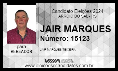 Candidato JAIR MARQUES 2024 - ARROIO DO SAL - Eleições