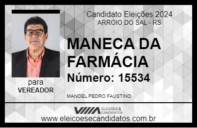 Candidato MANECA DA FARMÁCIA 2024 - ARROIO DO SAL - Eleições