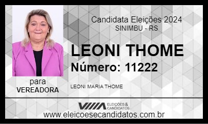 Candidato LEONI THOME 2024 - SINIMBU - Eleições