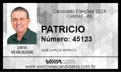 Candidato PATRICIO 2024 - CANOAS - Eleições