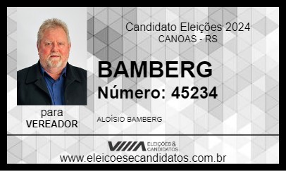 Candidato BAMBERG 2024 - CANOAS - Eleições