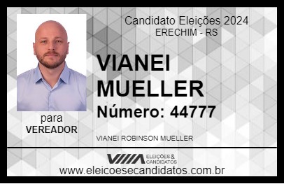 Candidato VIANEI MUELLER 2024 - ERECHIM - Eleições