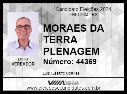 Candidato MORAES DA TERRAPLENAGEM 2024 - ERECHIM - Eleições