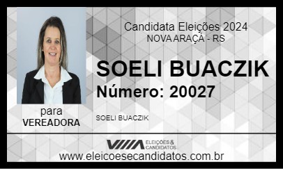 Candidato SOELI BUACZIK 2024 - NOVA ARAÇÁ - Eleições