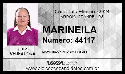 Candidato MARINEILA 2024 - ARROIO GRANDE - Eleições