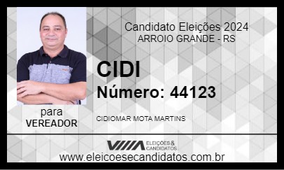 Candidato CIDI 2024 - ARROIO GRANDE - Eleições