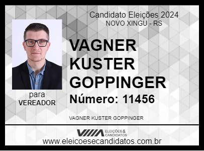 Candidato VAGNER KUSTER GOPPINGER 2024 - NOVO XINGU - Eleições