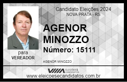 Candidato AGENOR MINOZZO 2024 - NOVA PRATA - Eleições