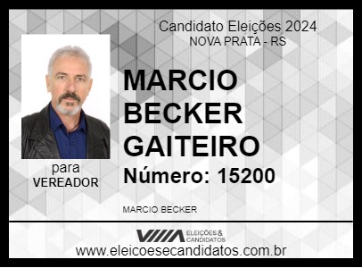 Candidato MARCIO BECKER GAITEIRO 2024 - NOVA PRATA - Eleições