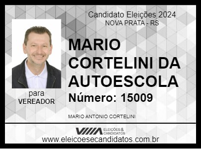 Candidato MARIO CORTELINI DA AUTOESCOLA 2024 - NOVA PRATA - Eleições