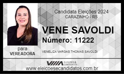 Candidato VENE SAVOLDI 2024 - CARAZINHO - Eleições