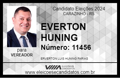 Candidato EVERTON HUNING 2024 - CARAZINHO - Eleições