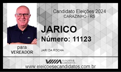 Candidato JARICO 2024 - CARAZINHO - Eleições