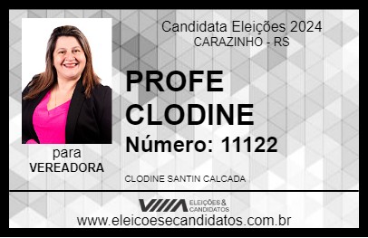 Candidato PROFE  CLODINE 2024 - CARAZINHO - Eleições