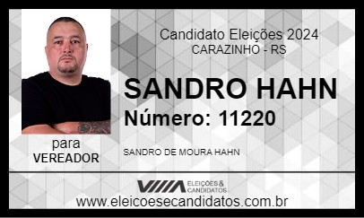 Candidato SANDRO HAHN 2024 - CARAZINHO - Eleições