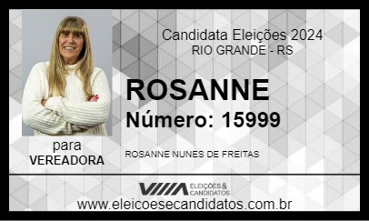 Candidato ROSANNE 2024 - RIO GRANDE - Eleições