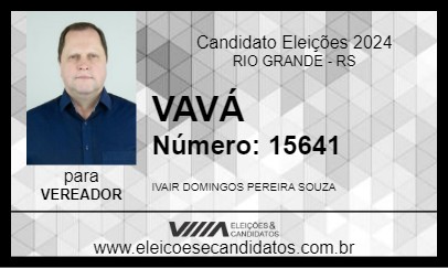 Candidato VAVÁ 2024 - RIO GRANDE - Eleições