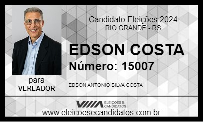 Candidato EDSON COSTA 2024 - RIO GRANDE - Eleições