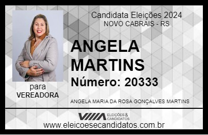 Candidato ANGELA MARTINS 2024 - NOVO CABRAIS - Eleições