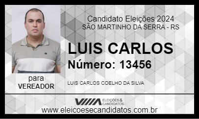 Candidato LUIS CARLOS 2024 - SÃO MARTINHO DA SERRA - Eleições