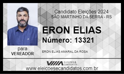 Candidato ERON ELIAS 2024 - SÃO MARTINHO DA SERRA - Eleições