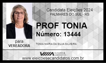 Candidato PROF TONIA 2024 - PALMARES DO SUL - Eleições