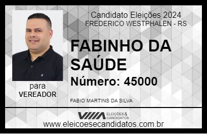 Candidato FABINHO MARTINS 2024 - FREDERICO WESTPHALEN - Eleições