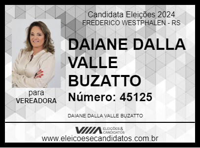 Candidato DAIANE DALLA VALLE BUZATTO 2024 - FREDERICO WESTPHALEN - Eleições