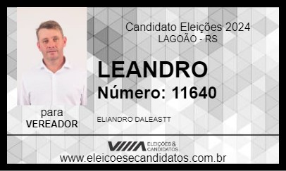 Candidato LEANDRO 2024 - LAGOÃO - Eleições