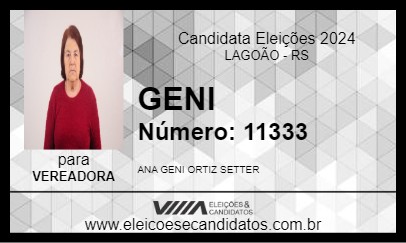 Candidato GENI 2024 - LAGOÃO - Eleições