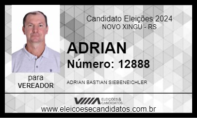 Candidato ADRIAN 2024 - NOVO XINGU - Eleições