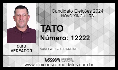 Candidato TATO 2024 - NOVO XINGU - Eleições