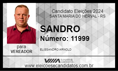 Candidato SANDRO 2024 - SANTA MARIA DO HERVAL - Eleições