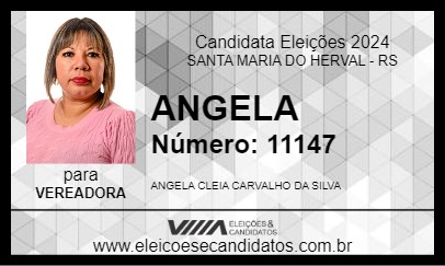 Candidato ANGELA 2024 - SANTA MARIA DO HERVAL - Eleições