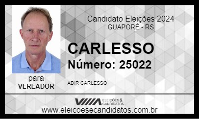 Candidato CARLESSO 2024 - GUAPORÉ - Eleições