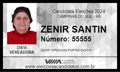 Candidato ZENIR SANTIN 2024 - CAMPINAS DO SUL - Eleições