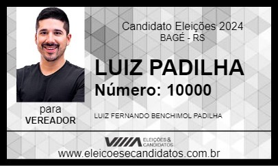 Candidato LUIZ PADILHA 2024 - BAGÉ - Eleições