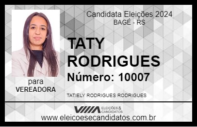 Candidato TATY RODRIGUES 2024 - BAGÉ - Eleições