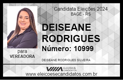 Candidato DEISEANE RODRIGUES 2024 - BAGÉ - Eleições