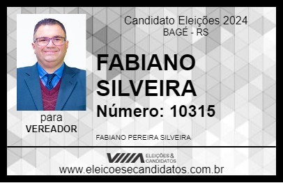 Candidato FABIANO SILVEIRA 2024 - BAGÉ - Eleições