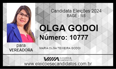 Candidato OLGA GODOI 2024 - BAGÉ - Eleições