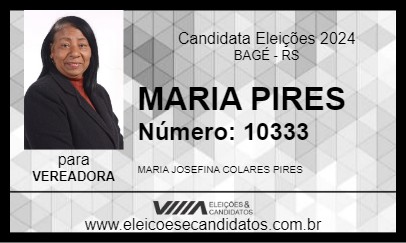 Candidato MARIA PIRES 2024 - BAGÉ - Eleições