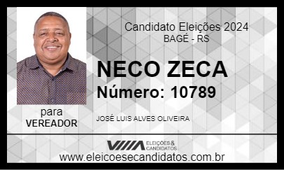 Candidato NEGO ZECA 2024 - BAGÉ - Eleições