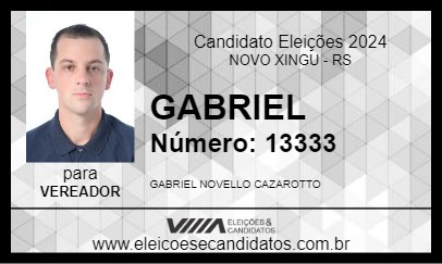 Candidato GABRIEL 2024 - NOVO XINGU - Eleições