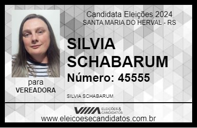 Candidato SILVIA SCHABARUM 2024 - SANTA MARIA DO HERVAL - Eleições