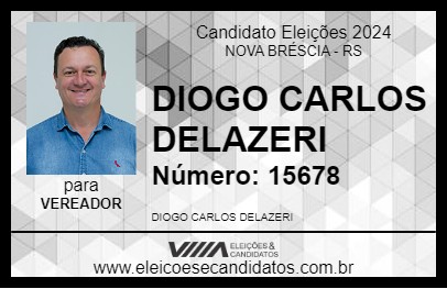 Candidato DIOGO CARLOS DELAZERI 2024 - NOVA BRÉSCIA - Eleições