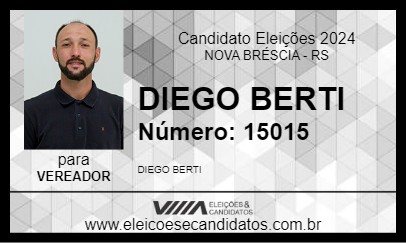 Candidato DIEGO BERTI 2024 - NOVA BRÉSCIA - Eleições