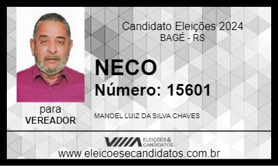 Candidato NECO 2024 - BAGÉ - Eleições