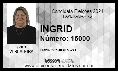 Candidato INGRID 2024 - PAVERAMA - Eleições